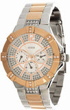 Buy Shop Guess Vista Analog Diamonds Silver Dial Two Tone Steel Strap Watch for Women - W0024L1 USA Online