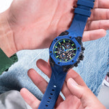 Buy Shop Guess Formula Multifunction Blue Dial Blue Silicone Strap Watch For Men - GW0579G3 USA Online