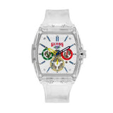 Buy Shop Guess Phoenix J Balvin White Dial Transparent Silicone Strap Watch For Men - V1051M1 USA Online