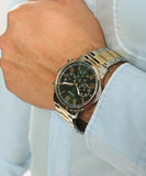 Buy Shop Guess Hendrix Green Dial Two Tone Steel Strap Watch For Men - GW0066G2 USA Online