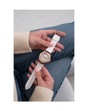 Buy Shop Guess Swirl Quartz Silver Dial White Rubber Strap Watch For Women - W1096l2 USA Online