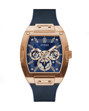 Buy Shop Guess Phoenix Multifunction Blue Dial Blue Rubber Strap Watch for Men - GW0202G4 USA Online
