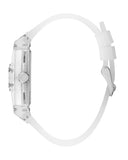 Buy Shop Guess Phoenix Multi Function Silver Dial White Rubber Strap Watch for Men - GW0203G1 USA Online