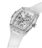 Buy Shop Guess Phoenix Multi Function Silver Dial White Rubber Strap Watch for Men - GW0203G1 USA Online