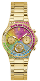 Buy Shop Guess Sugarrush Quartz Multicolor Dial Gold Steel Strap Watch For Women - GW0258L1 USA Online