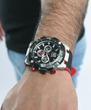 Buy Shop Guess Navigator Black Dial Black Rubber Strap Watch for Men - GW0264G1 USA Online