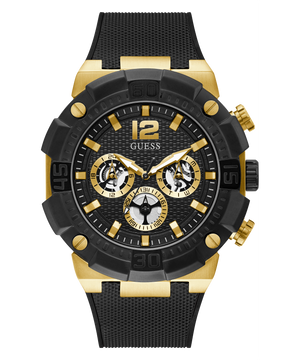 Buy Shop Guess Navigator Chronograph Black Dial Black Rubber Strap Watch for Men - GW0264G3 USA Online