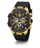 Buy Shop Guess Navigator Chronograph Black Dial Black Rubber Strap Watch for Men - GW0264G3 USA Online