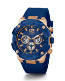 Buy Shop Guess Navigator Chronograph Blue Dial Blue Rubber Strap Watch for Men - GW0264G4 USA Online
