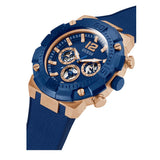 Buy Shop Guess Navigator Chronograph Blue Dial Blue Rubber Strap Watch for Men - GW0264G4 USA Online