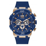 Buy Shop Guess Navigator Chronograph Blue Dial Blue Rubber Strap Watch for Men - GW0264G4 USA Online