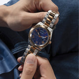 Buy Shop Guess Quartz Blue Dial Two Tone Steel Strap Watch For Men - GW0265G12 USA Online