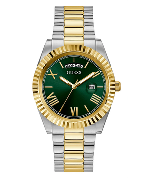 Buy Shop Guess Connoisseur Green Dial Two Tone Steel Strap Watch for Men - GW0265G8 USA Online