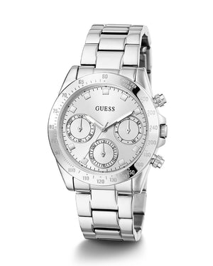 Buy Shop Guess Eclipse Multi Function Silver Dial Silver Steel Strap Watch for Women - GW0314L1 USA Online