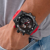 Buy Shop Guess Navigator Black Dial Black Rubber Strap Watch for Men - GW0264G1 USA Online