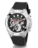 Buy Shop Guess Third Grear Multi Function Black Dial Black Rubber Strap Watch for Men- GW0334G1 USA Online
