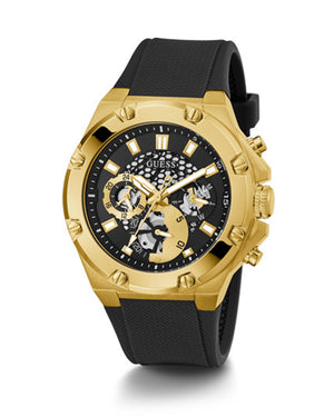Buy Shop Guess Third Gear Multifunction Black Dial Black Rubber Strap Watch for Men - GW0334G2 USA Online