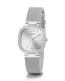 Buy Shop Guess Tapestry Diamonds Silver Dial Silver Mesh Bracelet Watch for Women - GW0354L1 USA Online
