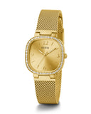 Buy Shop Guess Tapestry Diamonds Gold Dial Gold Mesh Bracelet Watch for Women - GW0354L2 USA Online