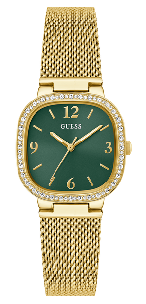 Buy Shop Guess Quartz Green Dial Gold Mesh Strap Watch For Women - GW0354L5 USA Online