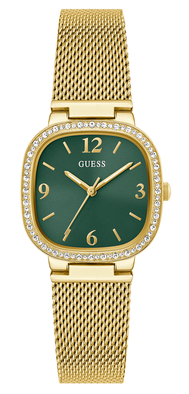 Buy Shop Guess Quartz Green Dial Gold Mesh Strap Watch For Women - GW0354L5 USA Online