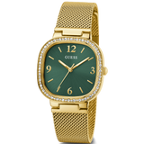 Buy Shop Guess Quartz Green Dial Gold Mesh Strap Watch For Women - GW0354L5 USA Online