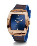 Buy Shop Guess Phoenix Blue Dial Brown Leather Strap Watch for Men - GW0386G2 USA Online