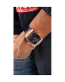 Buy Shop Guess Phoenix Blue Dial Brown Leather Strap Watch for Men - GW0386G2 USA Online
