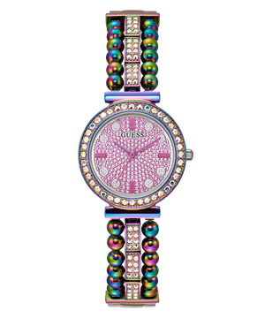 Buy Shop Guess Intricate Iridescent Crystals Purple Dial Purple Steel Strap Watch for Women - GW0401L4 USA Online