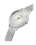 Buy Shop Guess Soiree Diamonds Silver Dial Silver Mesh Bracelet Watch for Women - GW0402L1 USA Online