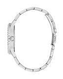 Buy Shop Guess Glitter Burst Diamonds Blue Dial Silver Steel Strap Watch for Women - GW0405L1 USA Online