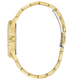 Buy Shop Guess Night Life Diamonds Black Dial Gold Steel Strap Watch for Women - GW0405L2 USA Online