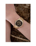 Buy Shop Guess Night Life Diamonds Black Dial Gold Steel Strap Watch for Women - GW0405L2 USA Online