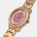 Buy Shop Guess Glitter Diamonds Pink Dial Rose Gold Steel Strap Watch for Women - GW0405L3 USA Online