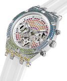 Buy Shop Guess Glitz Pride Limited Edition White Dial White Rubber Strap Watch for Women - GW0407L4 USA Online