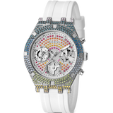 Buy Shop Guess Glitz Pride Limited Edition White Dial White Rubber Strap Watch for Women - GW0407L4 USA Online