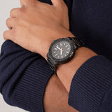 Buy Shop Guess Track Black Dial Black Steel Strap Watch for Men - GW0426G3 USA Online