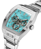 Buy Shop Guess Phoenix Multi Function Aqua Blue Dial Silver Steel Strap Watch for Men - GW0456G4 USA Online