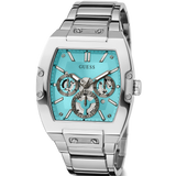 Buy Shop Guess Phoenix Multi Function Aqua Blue Dial Silver Steel Strap Watch for Men - GW0456G4 USA Online