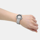 Buy Shop Guess Night Life Clear Silver Dial Silver Steel Strap Watch for Women - GW0470L1 USA Online