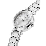 Buy Shop Guess Night Life Clear Silver Dial Silver Steel Strap Watch for Women - GW0470L1 USA Online