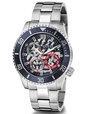 Buy Shop Guess Axle Multifunction Black Dial Silver Steel Strap Watch For Men - GW0488G1 USA Online
