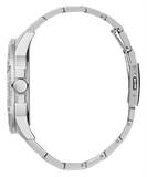 Buy Shop Guess King Quartz Silver Dial Silver Steel Strap Watch For Men - GW0497G1 USA Online