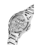 Buy Shop Guess King Quartz Silver Dial Silver Steel Strap Watch For Men - GW0497G1 USA Online