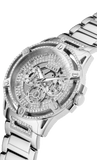 Buy Shop Guess King Quartz Silver Dial Silver Steel Strap Watch For Men - GW0497G1 USA Online
