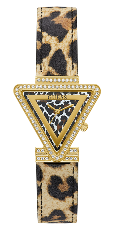 Buy Shop Guess Fame Quartz Animal Print Dial Multicolor Leather Strap Watch For Women - GW0504L3 USA Online