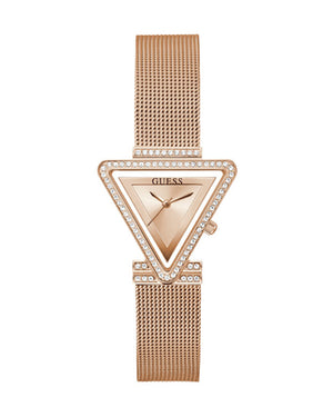 Buy Shop Guess Fame Diamonds Rose Gold Dial Rose Gold Mesh Bracelet Watch for Women - GW0508L3 USA Online
