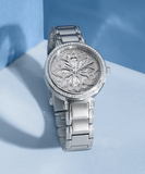 Buy Shop Guess Lily Quartz Silver Dial Silver Steel Strap Watch For Women - GW0528L1 USA Online