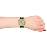 Buy Shop Guess King Quartz Crystals Gold Dial Black Silicone Strap Watch For Men - GW0537G2 USA Online