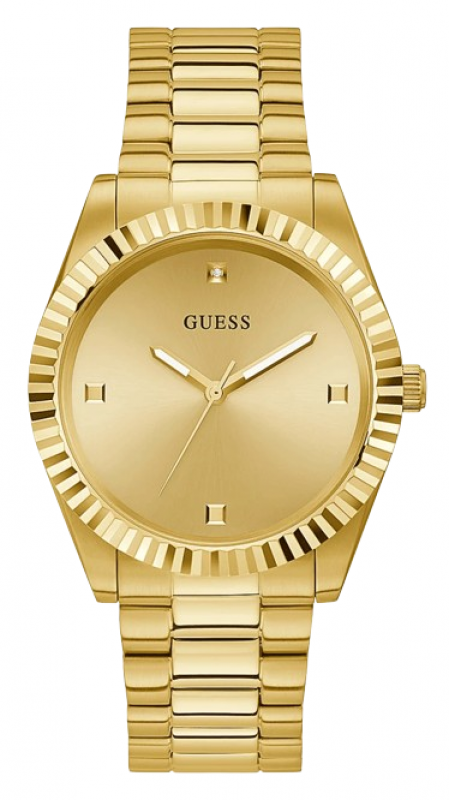Buy Shop Guess Connoisseur Analog Gold Dial Gold Steel Strap Watch For Men - GW0542G2 USA Online